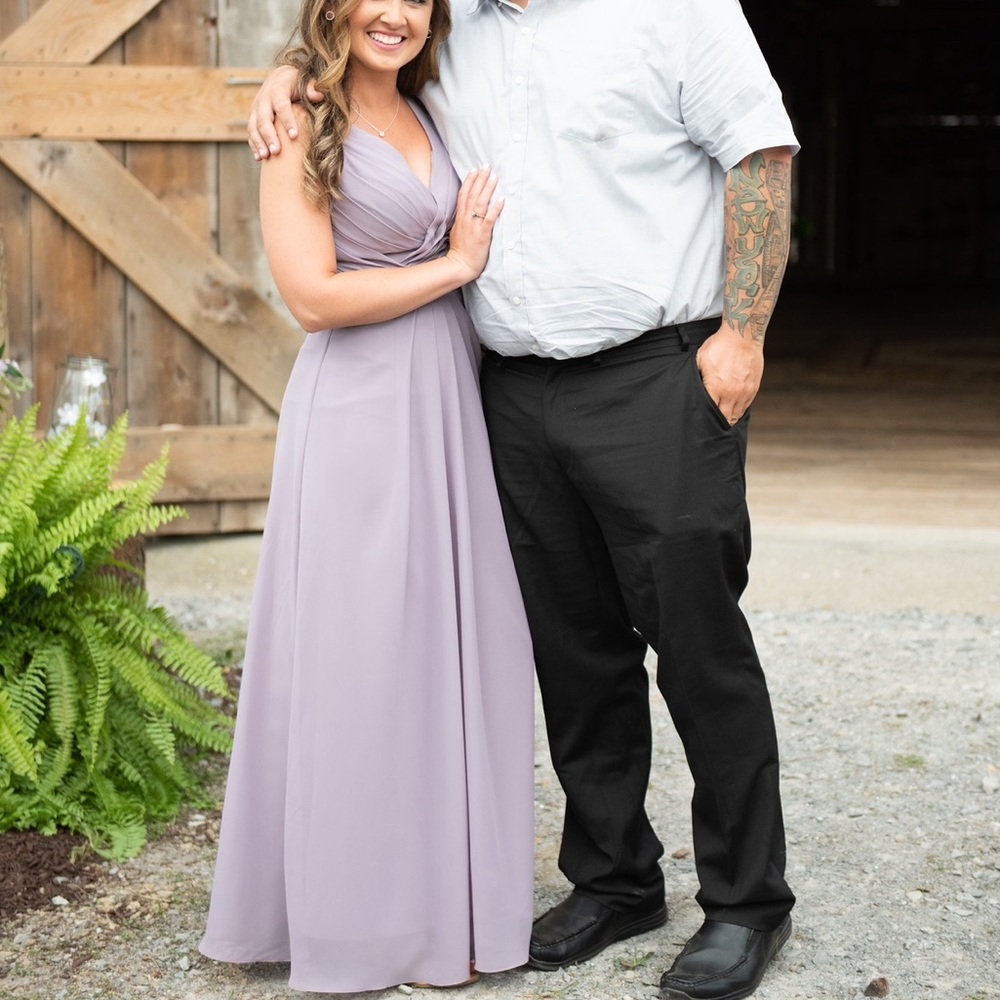 Dusty lavender bridesmaid dress